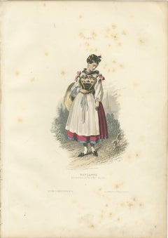 French Peasant Woman – Neuviller Bar Rhin, Compte-Calix, 1853 Print