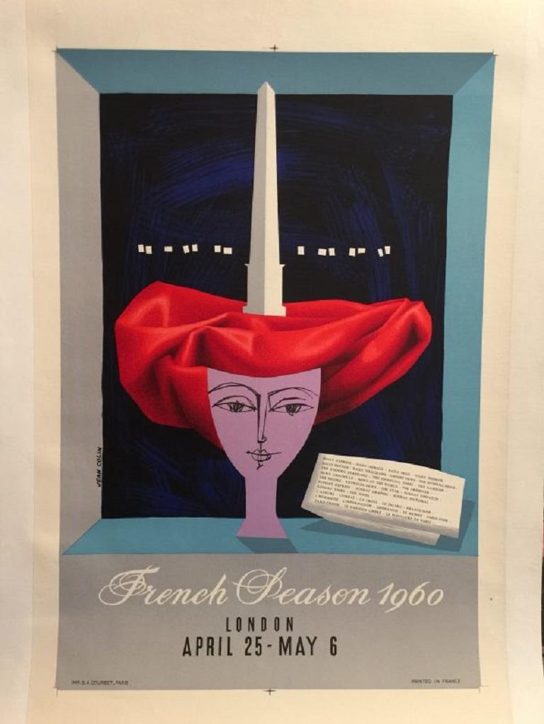 French Peason, 1960 Poster In Good Condition For Sale In Melbourne, Victoria