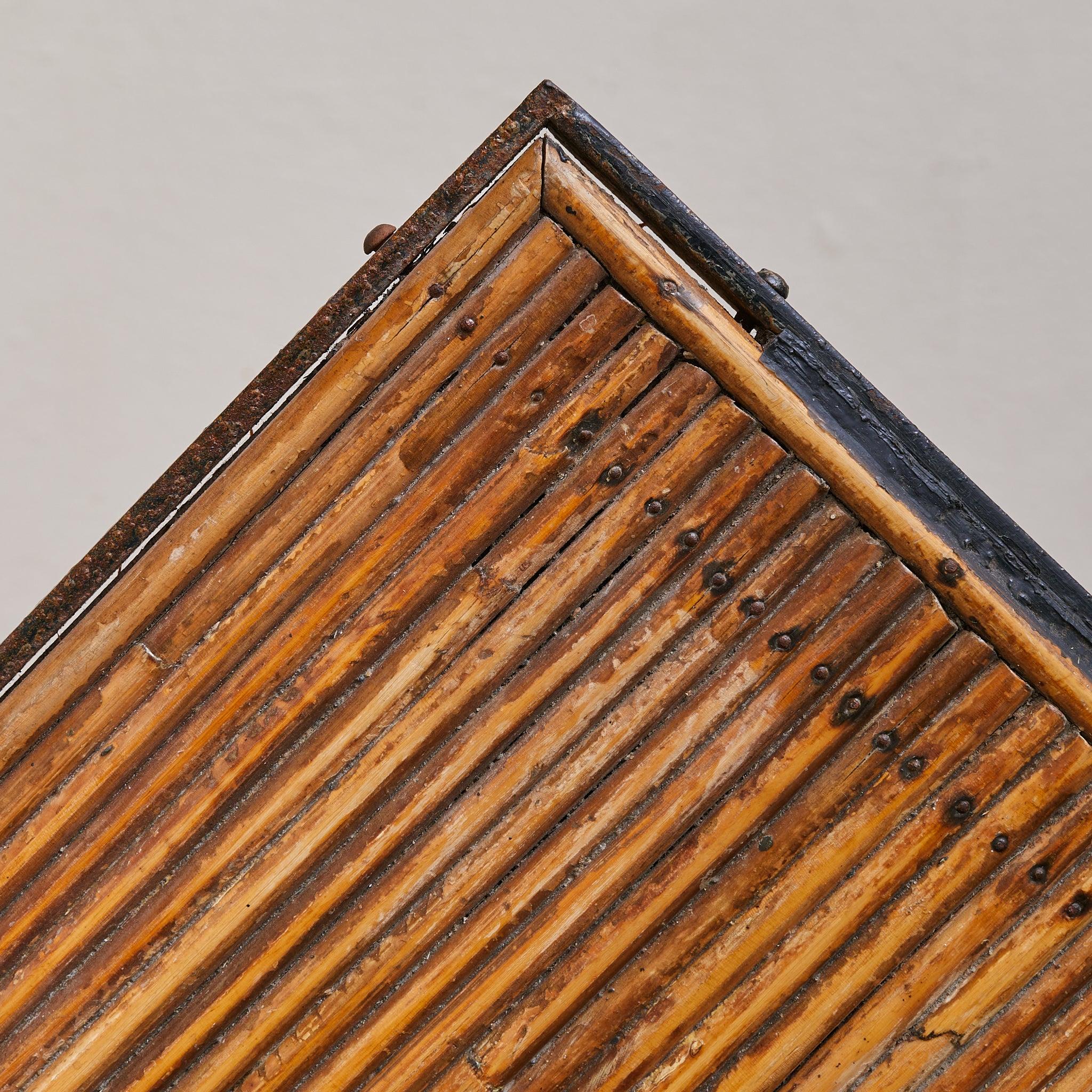 French Pencil Reed Sideboard with Iron Base, 1960s en venta 1