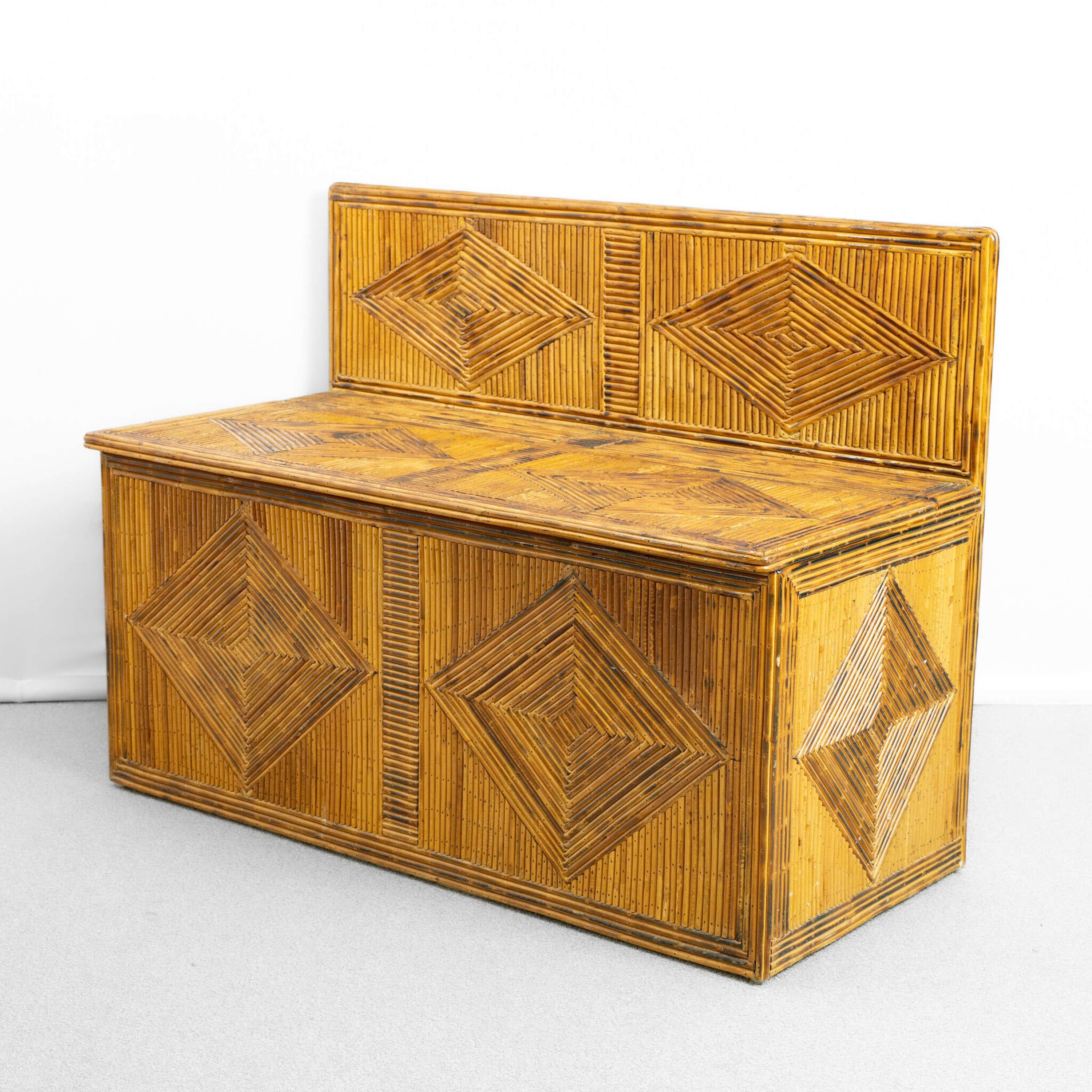 Cofanetto in bambù con canne a matita francese in vendita 3