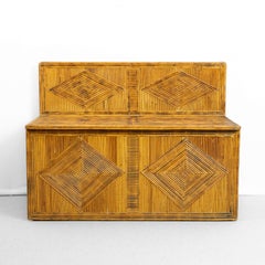 French Pencil Reeded Bamboo Coffer