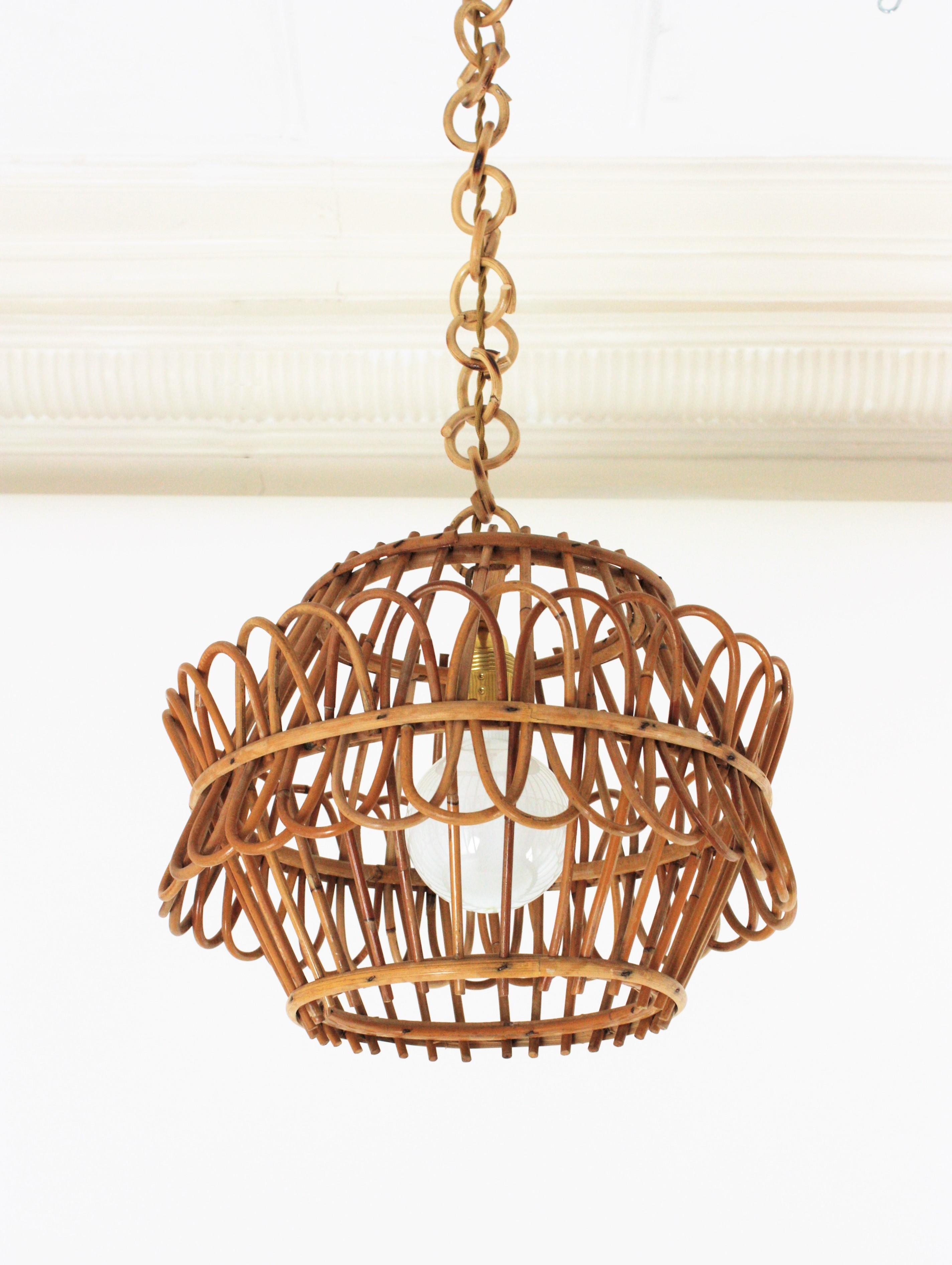 rattan hanging lantern