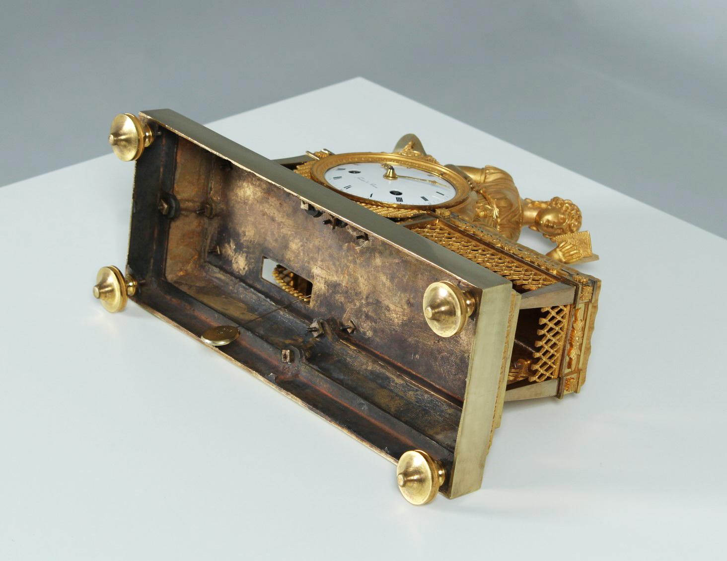 French Pendule, Mantel Clock, Madame Recamier, Empire 1810 2