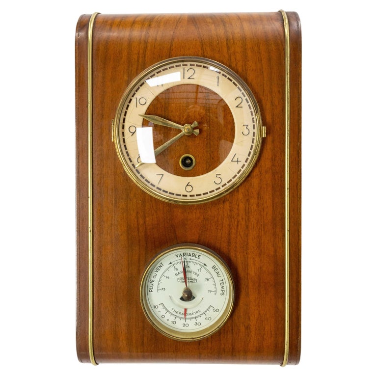 Lily's Home Weather Station Wall Decor, Wood Frame Barometer, Thermometer  and Hygrometer