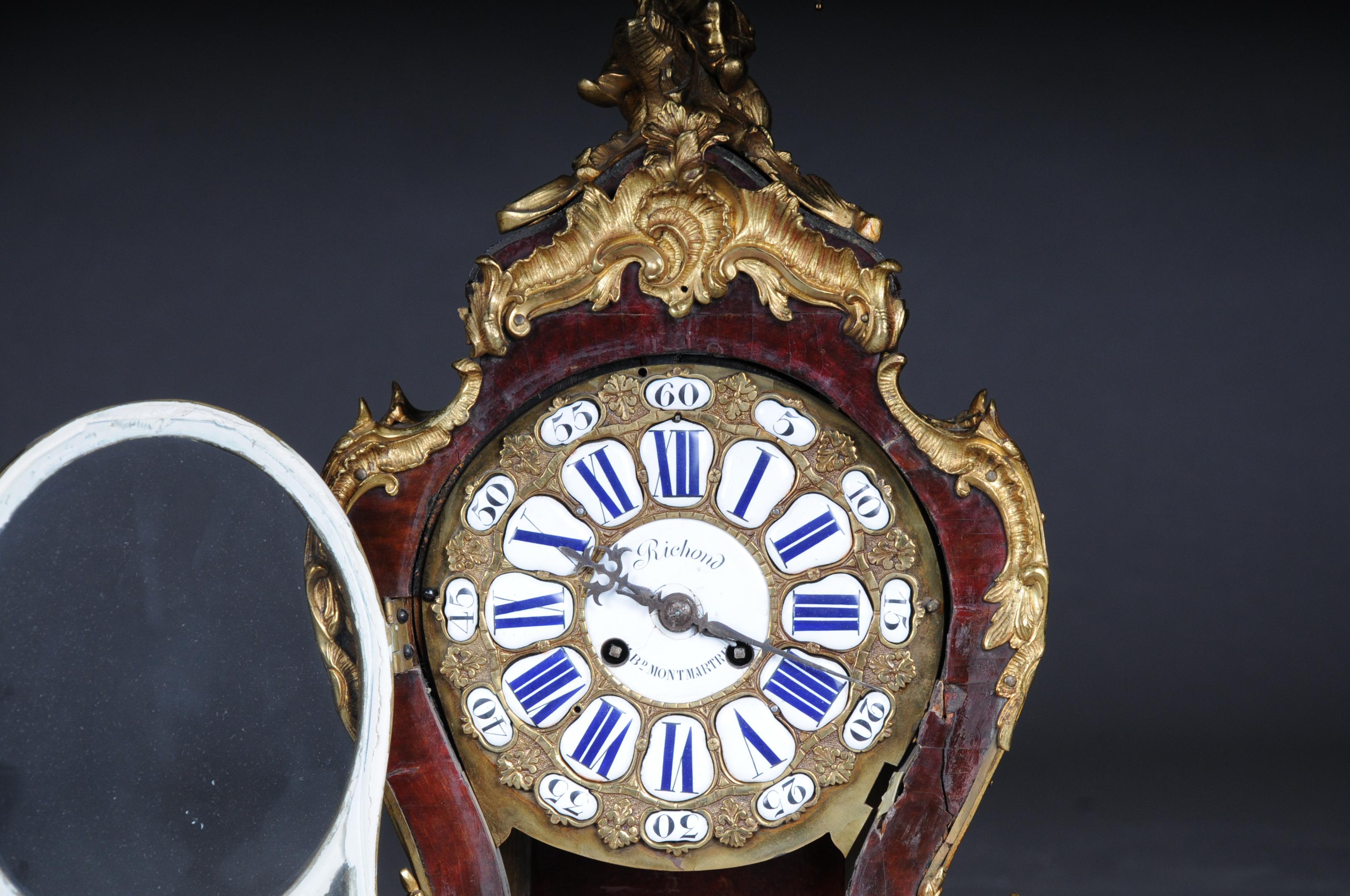 French Pendulum Clock / Mantel Clock, Boulle Style Paris, circa 1870 For Sale 9