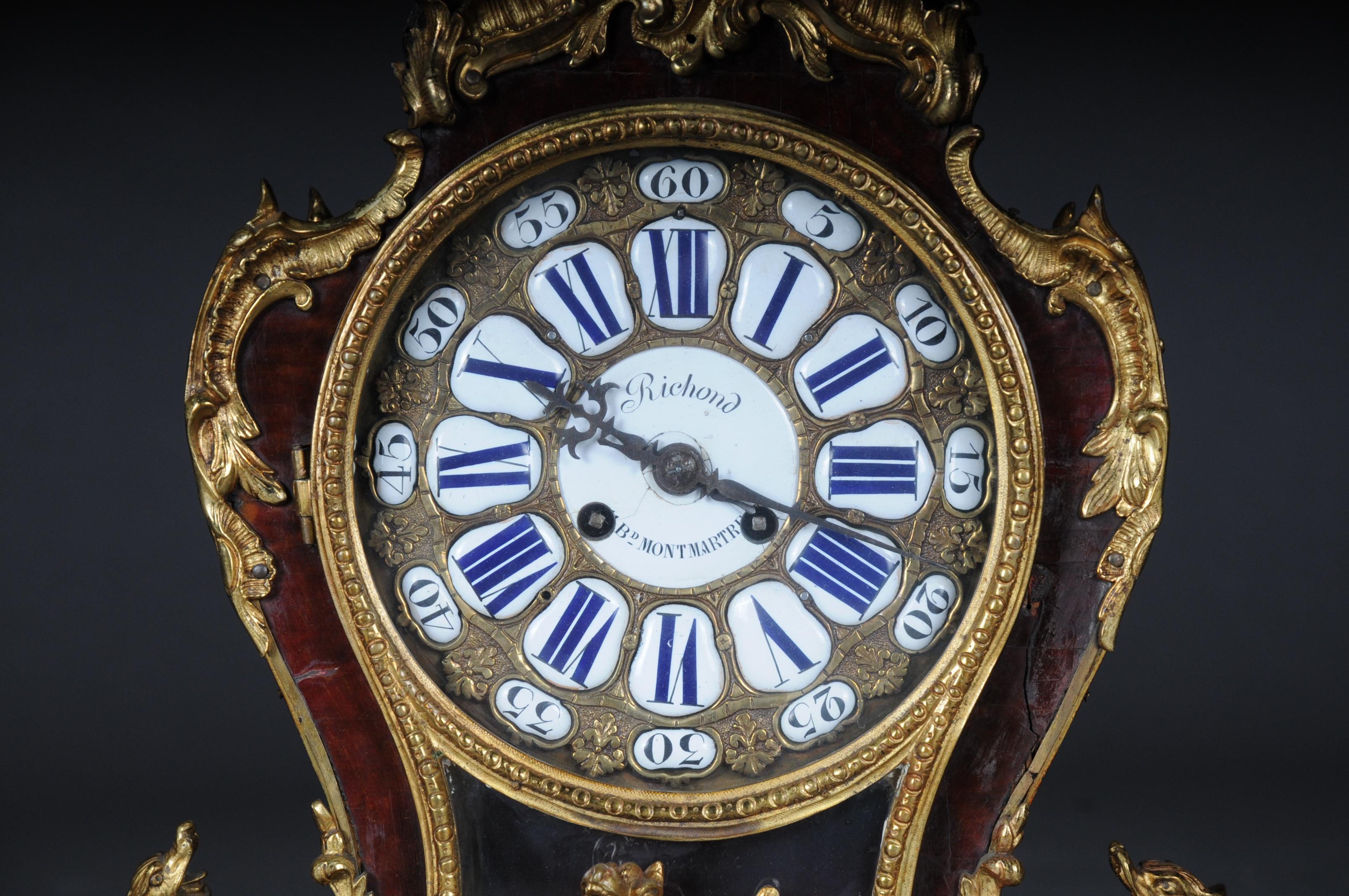 Napoleon III French Pendulum Clock / Mantel Clock, Boulle Style Paris, circa 1870 For Sale