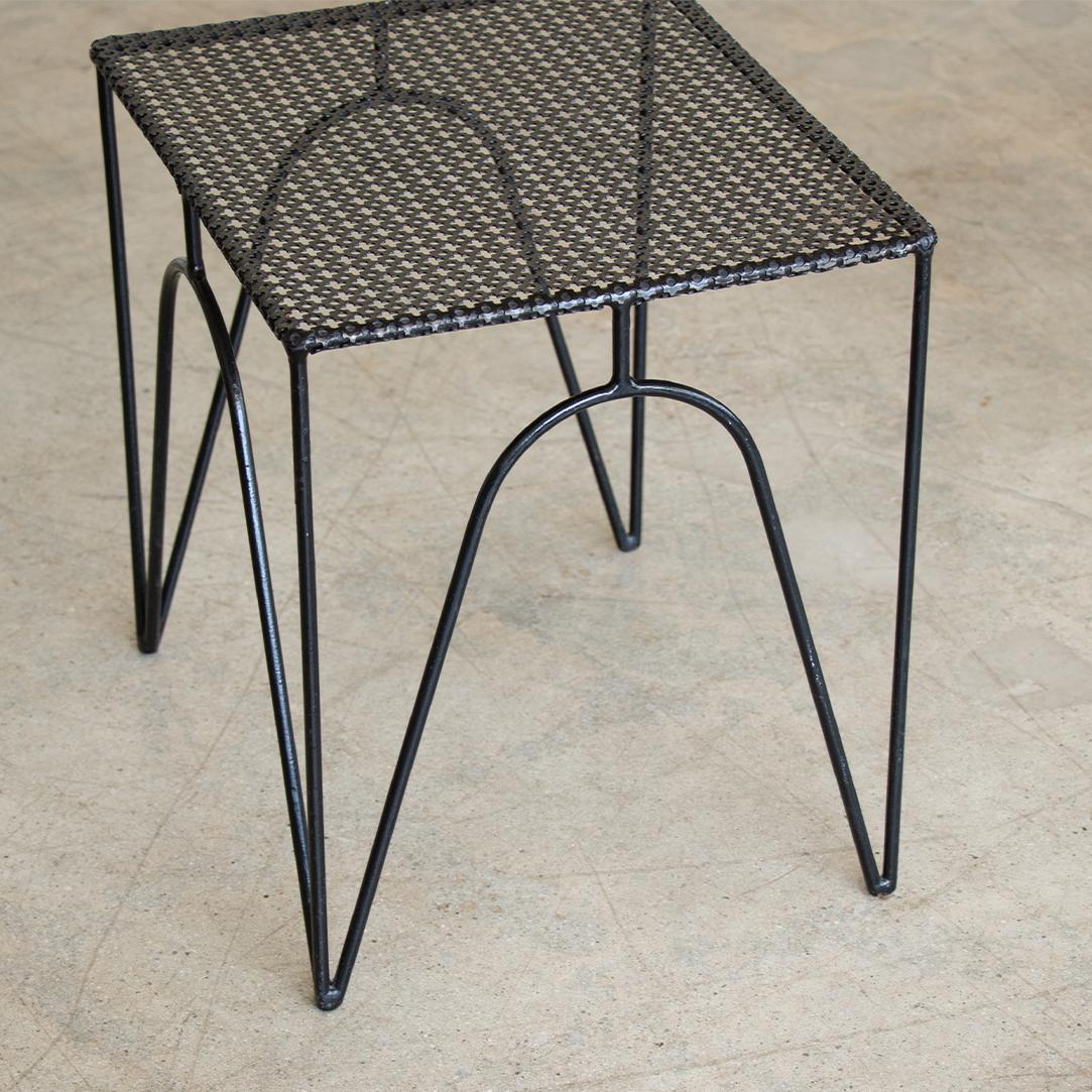 French Perforated Iron Table in the Style of Mathieu Matégot 6