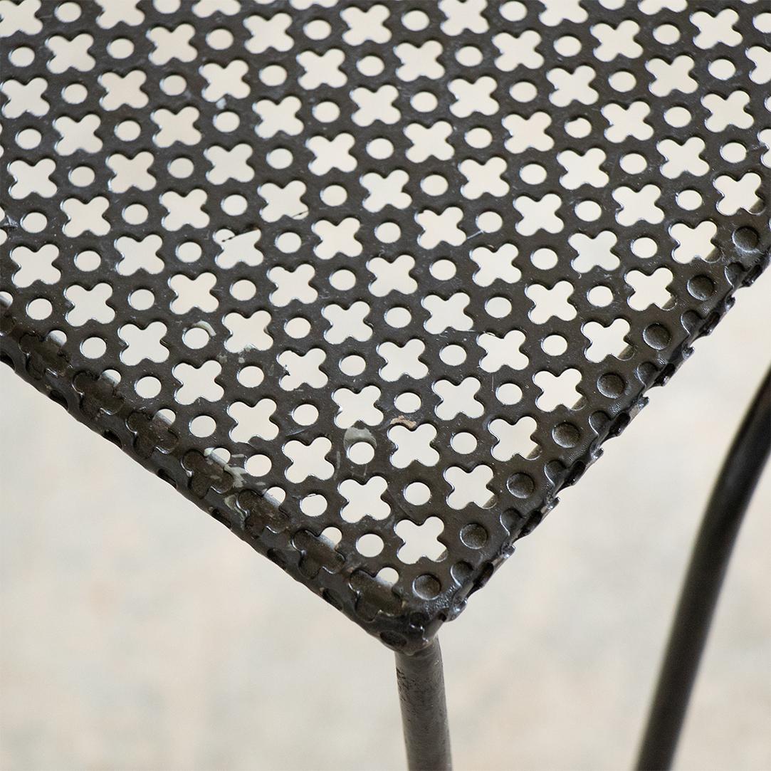 French Perforated Iron Table in the Style of Mathieu Matégot 7