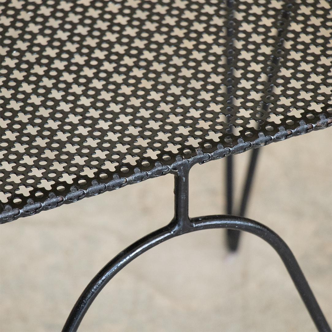 French Perforated Iron Table in the Style of Mathieu Matégot 8