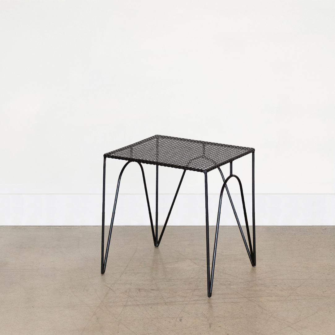 French Perforated Iron Table in the Style of Mathieu Matégot 1