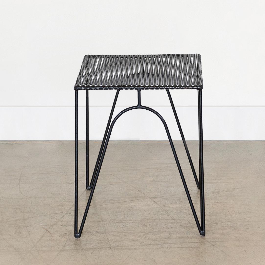 French Perforated Iron Table in the Style of Mathieu Matégot 2