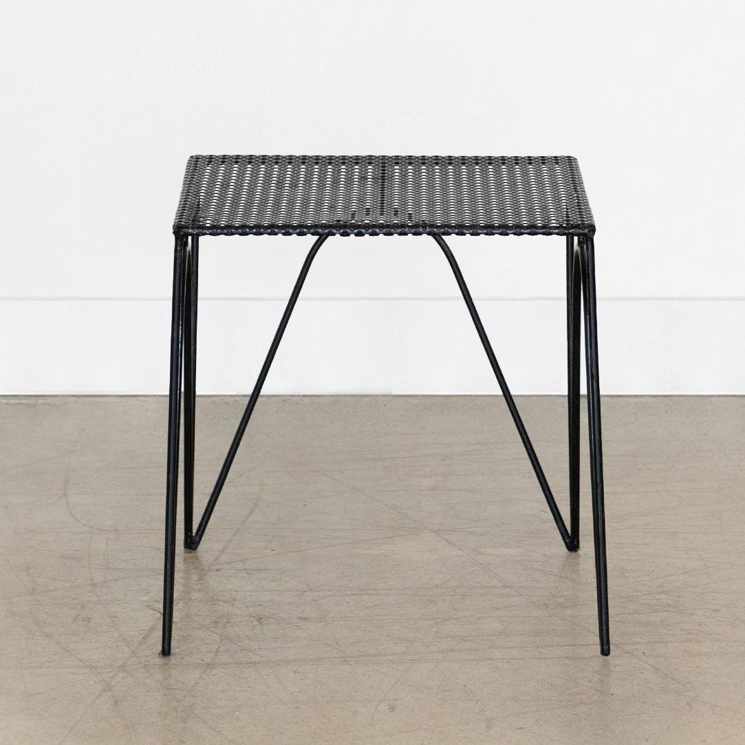 French Perforated Iron Table in the Style of Mathieu Matégot 4