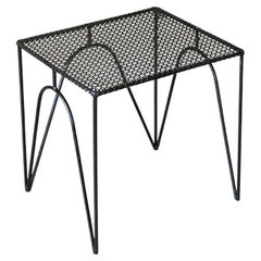 French Perforated Iron Table in the Style of Mathieu Matégot