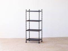 French Perforated Steel Etagere, Mid 20th Century