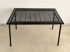 French Perforated Steel Garden Table by Rene Malaval, 1950s–1979s