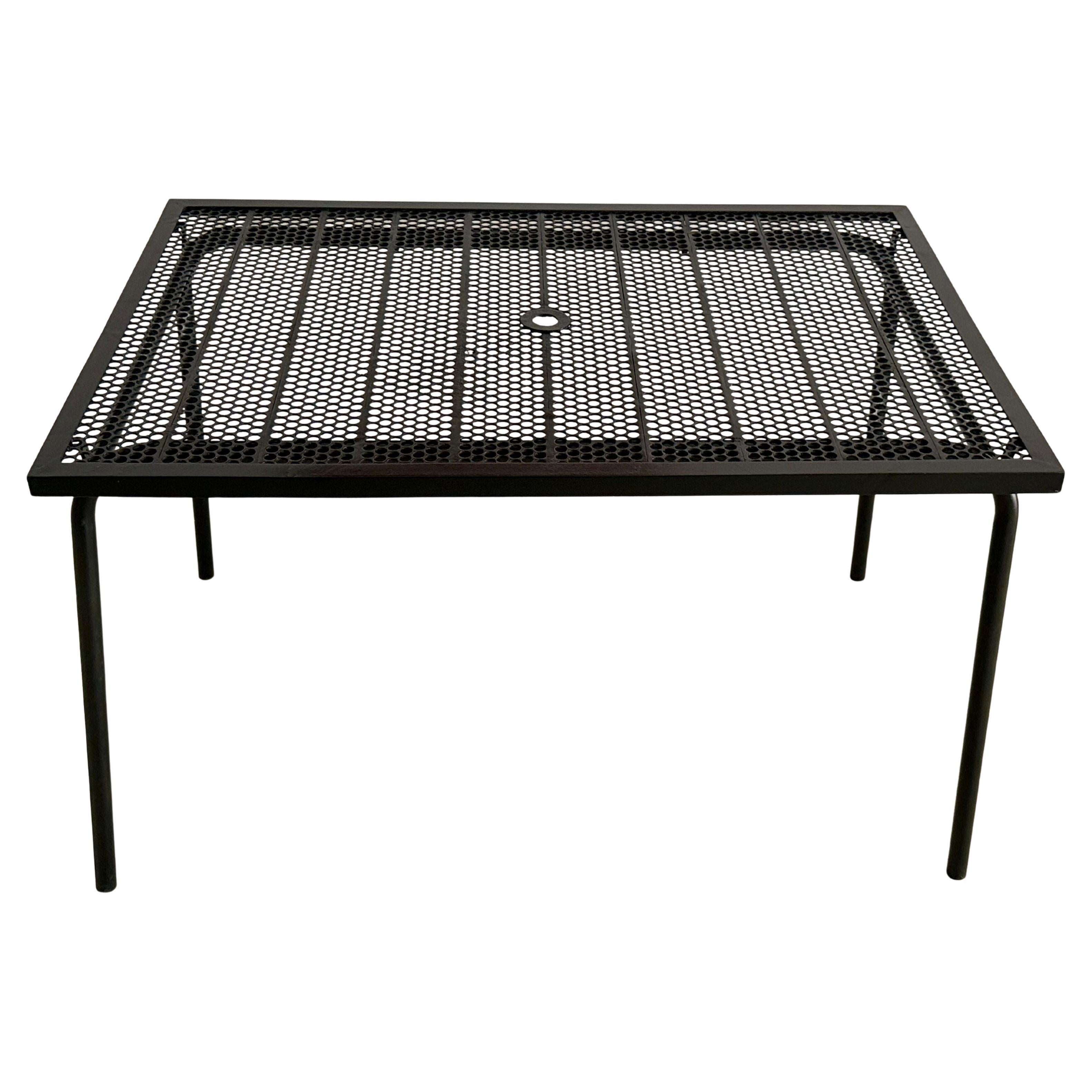 French Perforated Steel Garden Table by Rene Malaval, 1950s–1979s