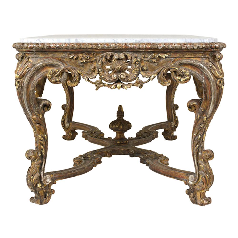 Early 19th Century French Louis XVI Gilt Center Table 6
