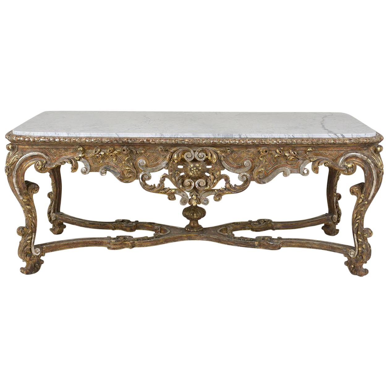 Early 19th Century French Louis XVI Gilt Center Table