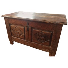 Antique French Period Renaissance Carved Wedding Chest