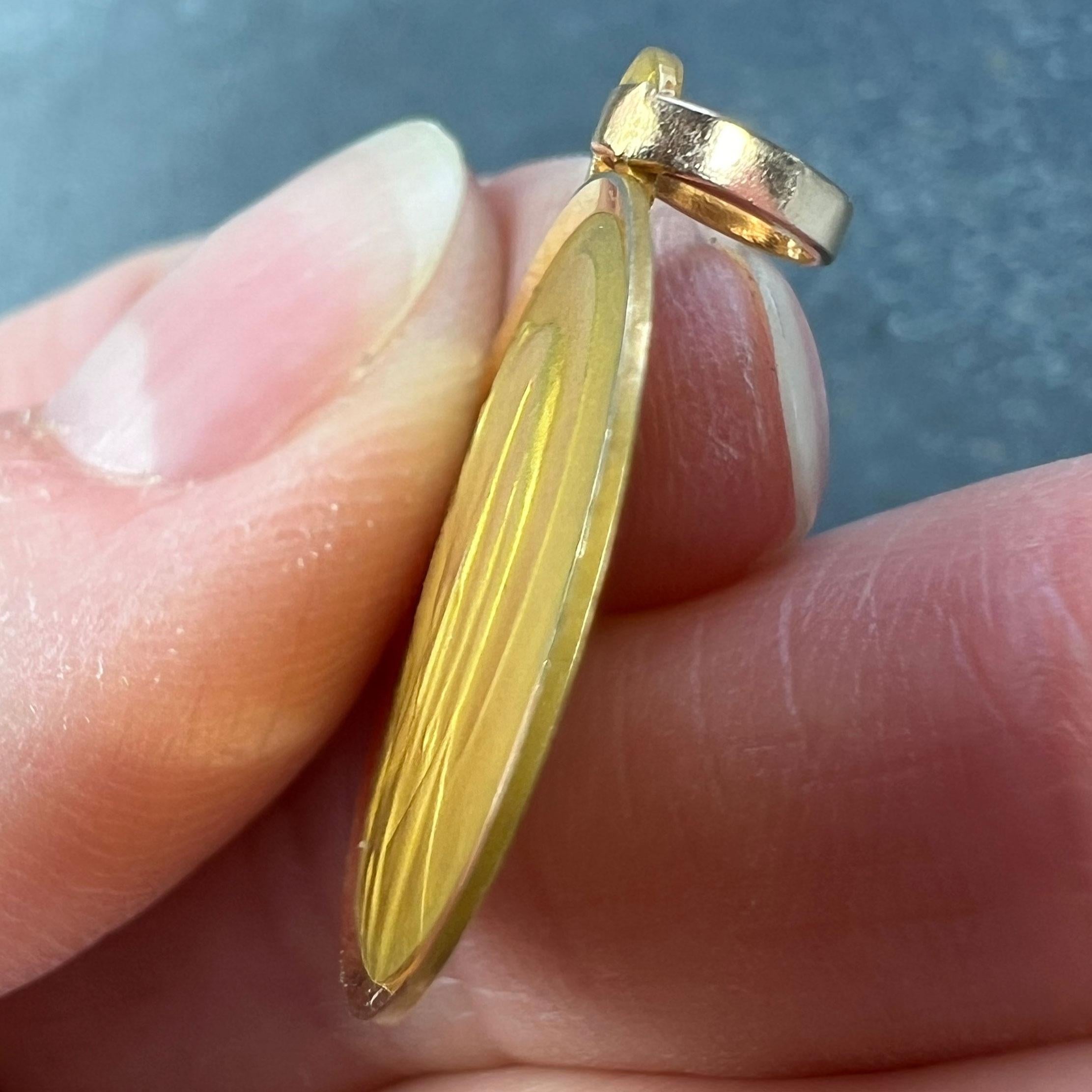 French Perriat Virgin Mary 18K Yellow Gold Religious Medal Pendant 3