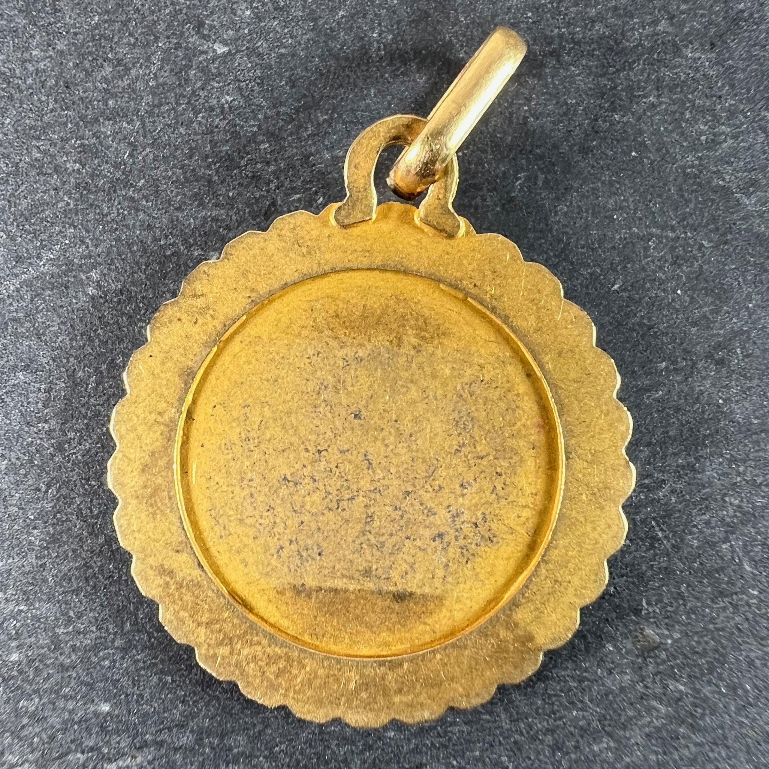 Ciondolo con charme in oro giallo 18 carati French Perroud Large Ares Zodiac In condizioni buone in vendita a London, GB