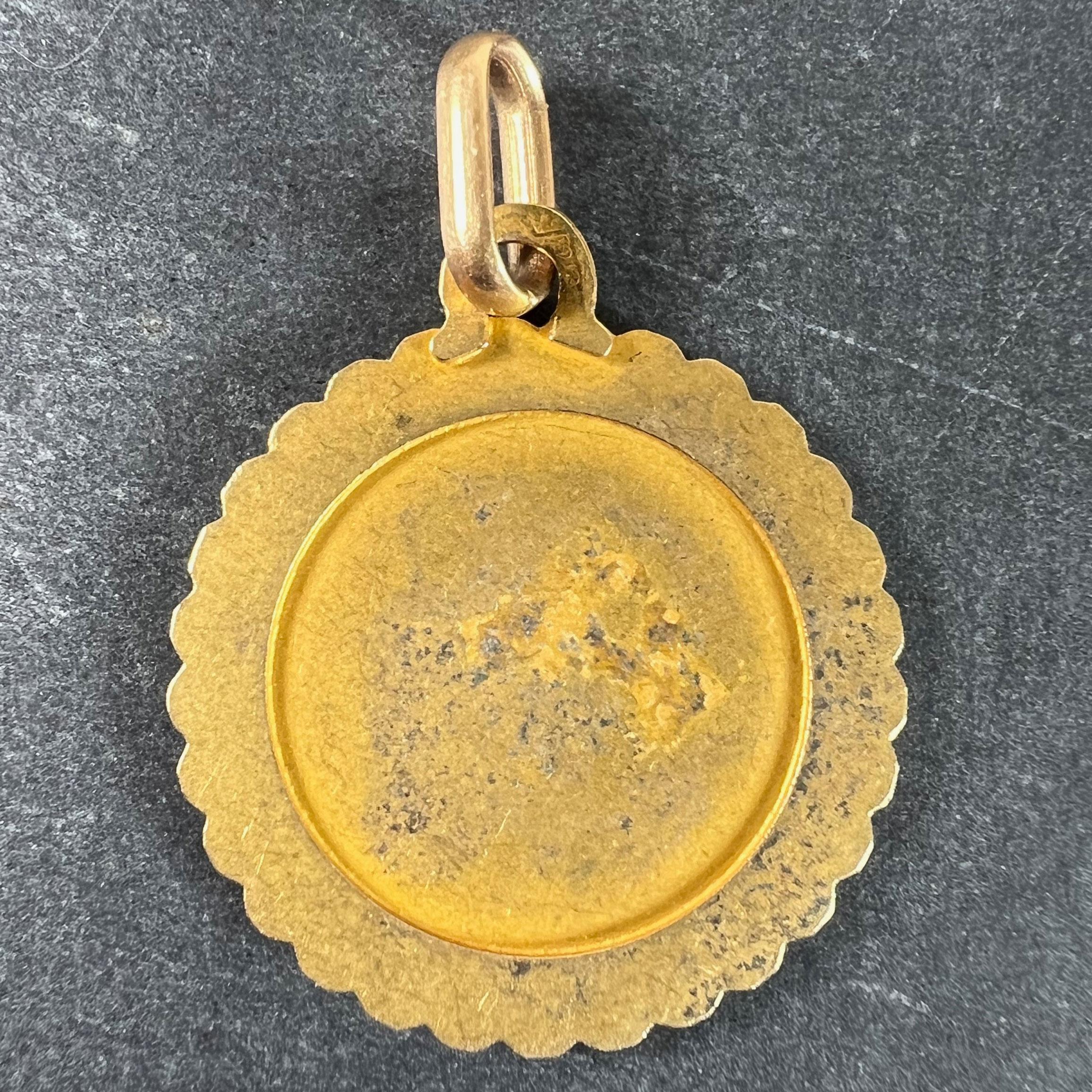 Pendentif à breloques en or jaune 18 carats French Perroud Large Libra Zodiac Starsign Bon état - En vente à London, GB