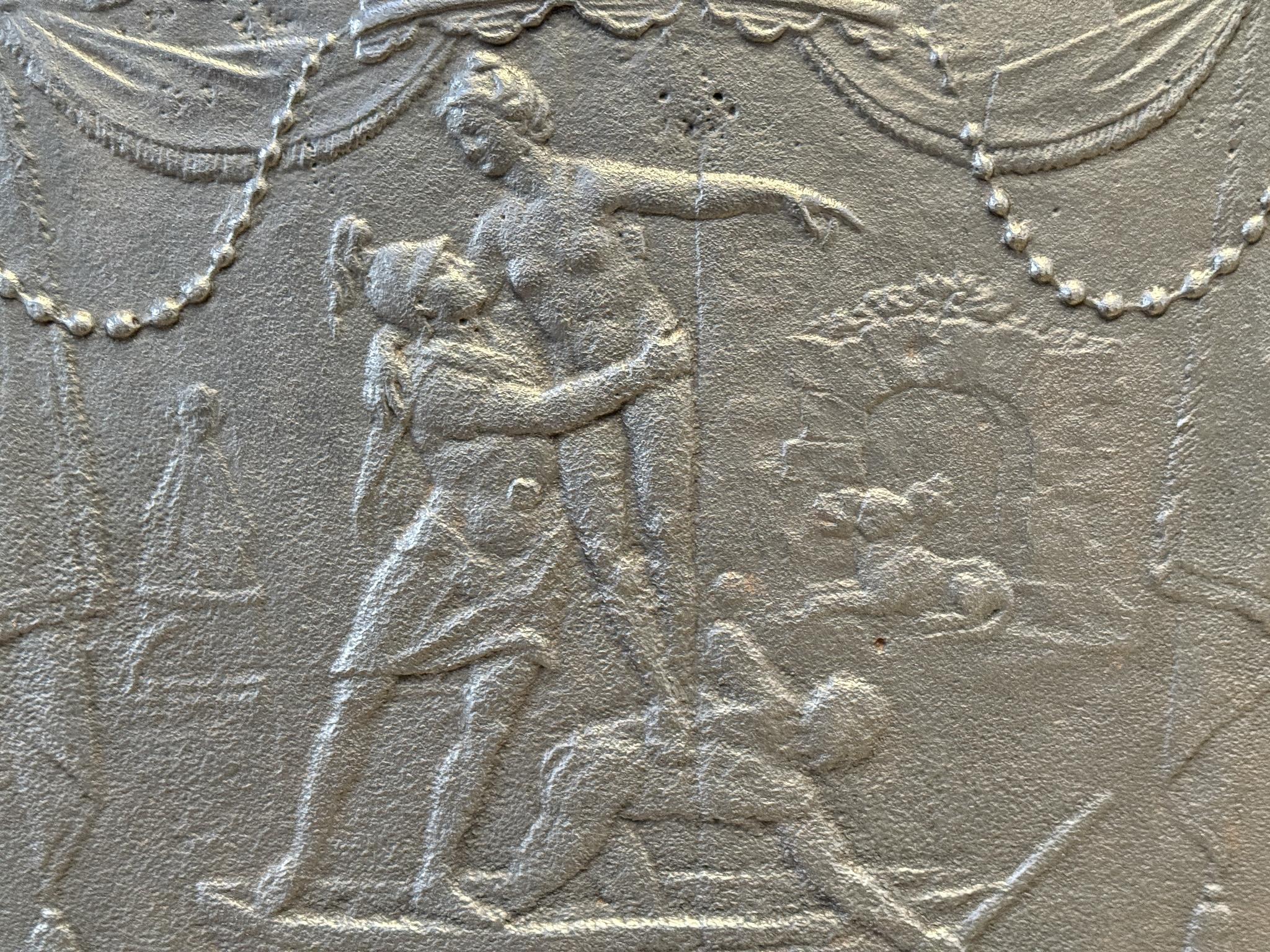 Plaque de cheminée française Persephone et Hadès, période néoclassique en vente 3