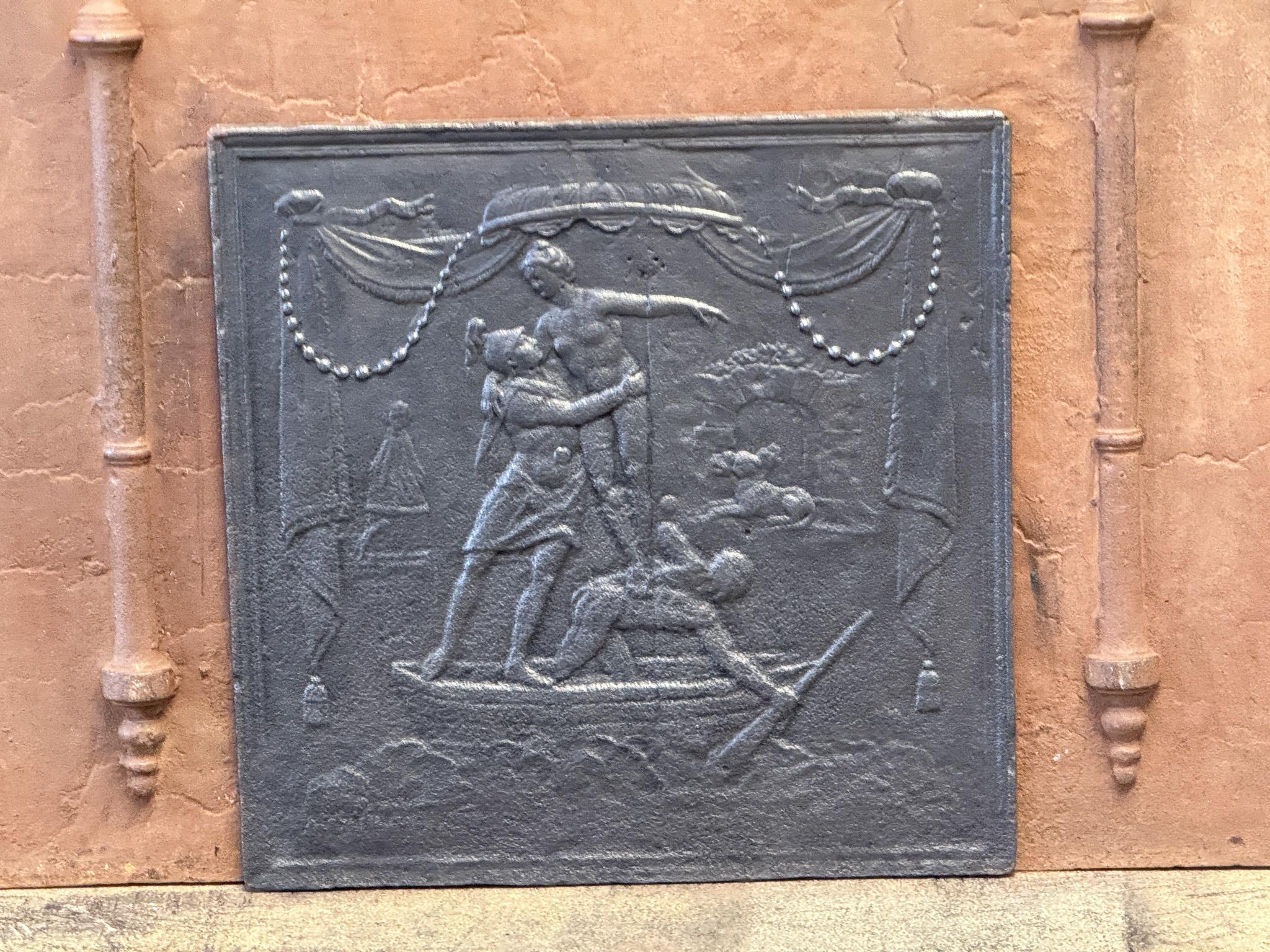 Français Plaque de cheminée française Persephone et Hadès, période néoclassique en vente