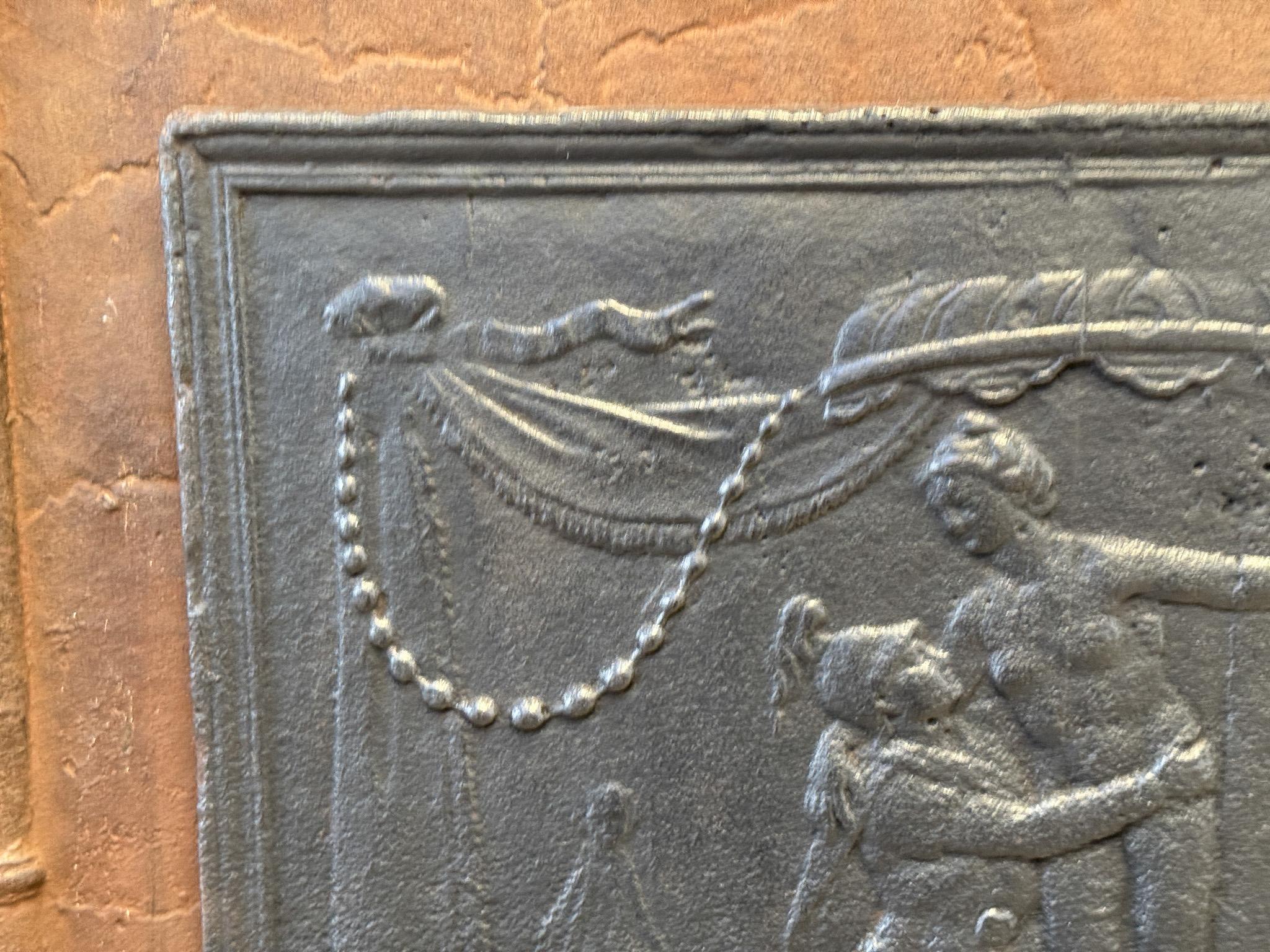 Plaque de cheminée française Persephone et Hadès, période néoclassique en vente 1