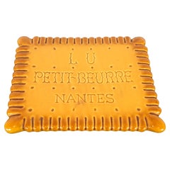 Vintage French Petit Beurre Serving Platter, Advertising Object 