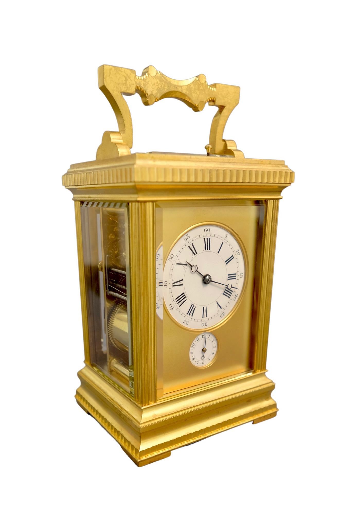 French Petit-Sonnerie Striking and Repeating Carriage Clock In Good Condition In London, GB
