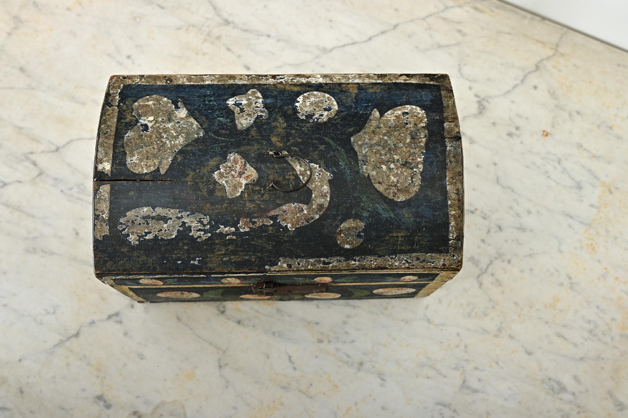 18th Century and Earlier French Petite Bridal Box from Normandy For Sale