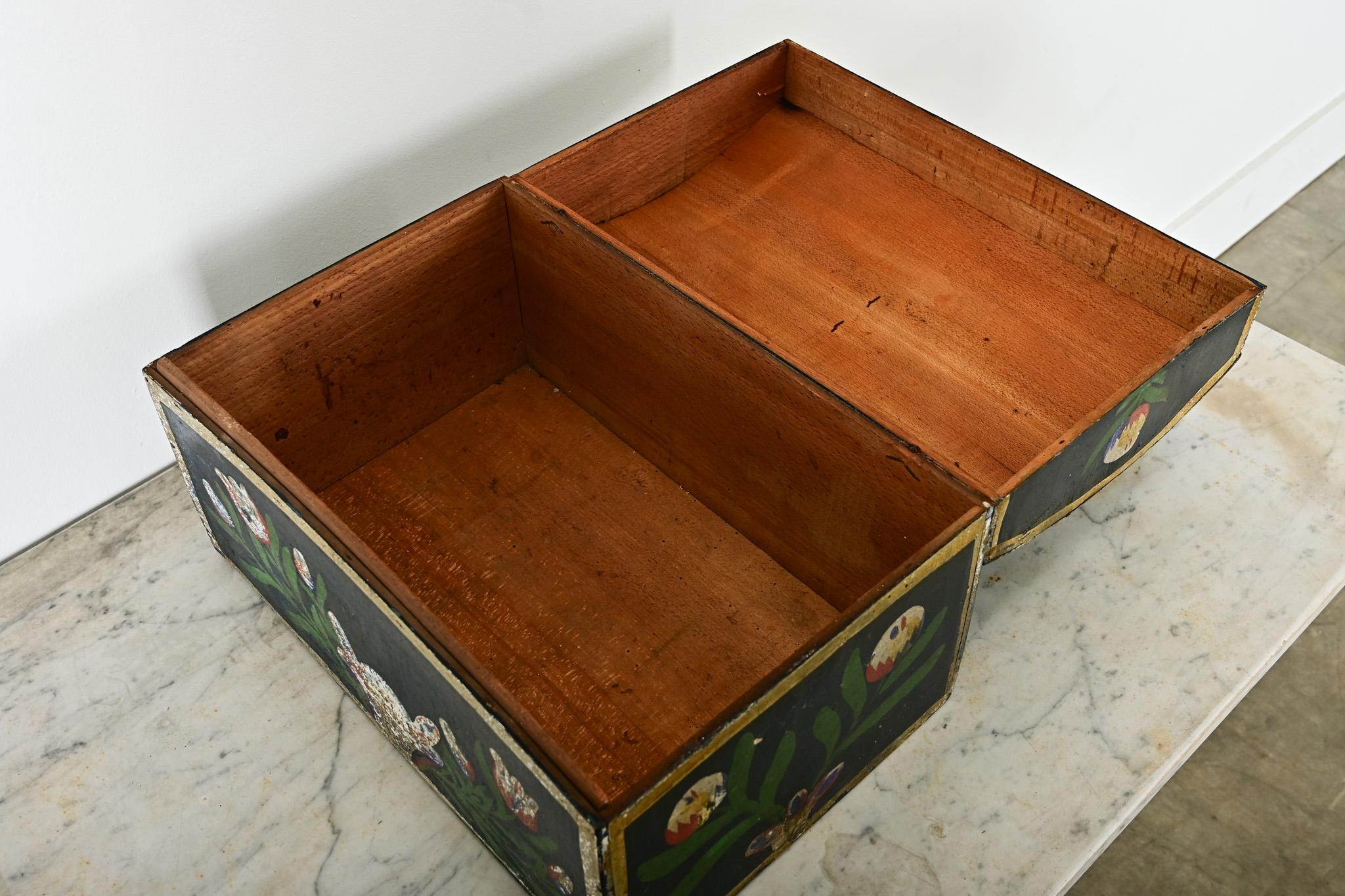 Metal French Petite Bridal Box from Normandy For Sale
