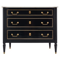 French Petite Chest of Drawers with Marble Top