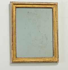 French Petite Louis XVI Gold Gilt Mirror