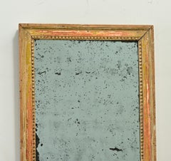 French Petite Louis XVI Gold Gilt Mirror