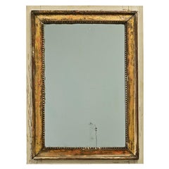 French Petite Louis XVI Gold Gilt Mirror