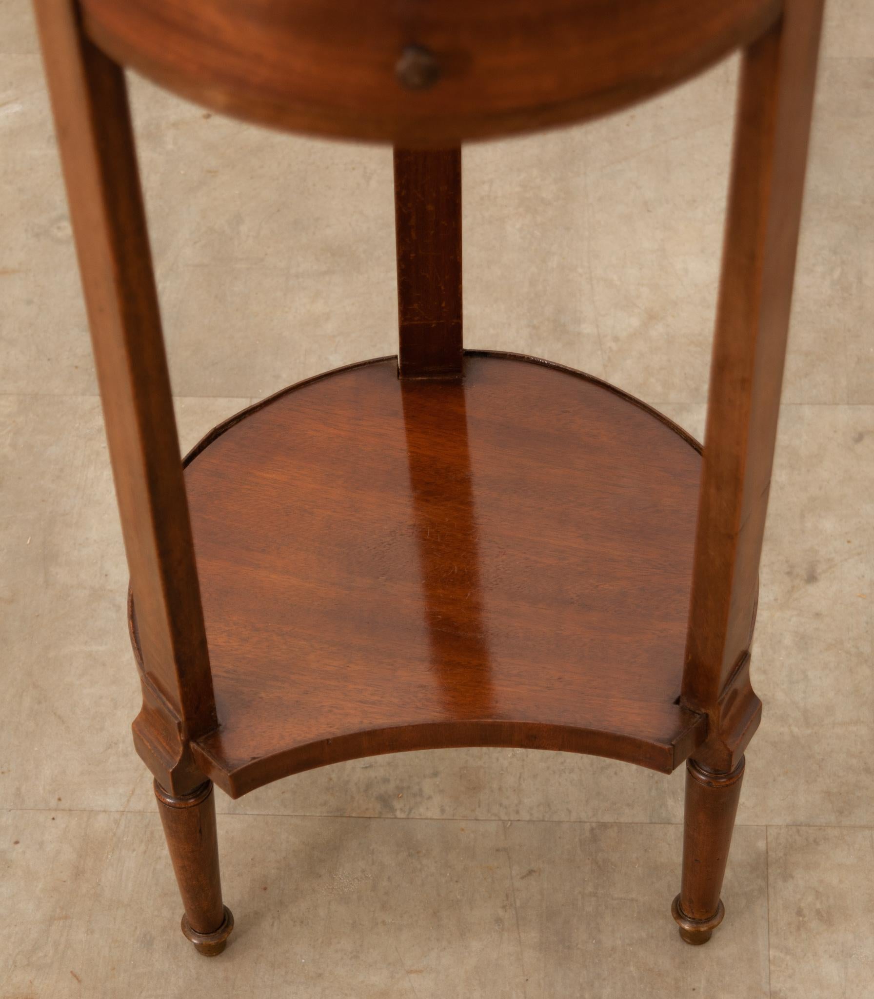 French Petite Mahogany Louis XVI Style Gueridon In Good Condition In Baton Rouge, LA