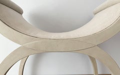 French Petite Neoclassical Painted Cerule Bench