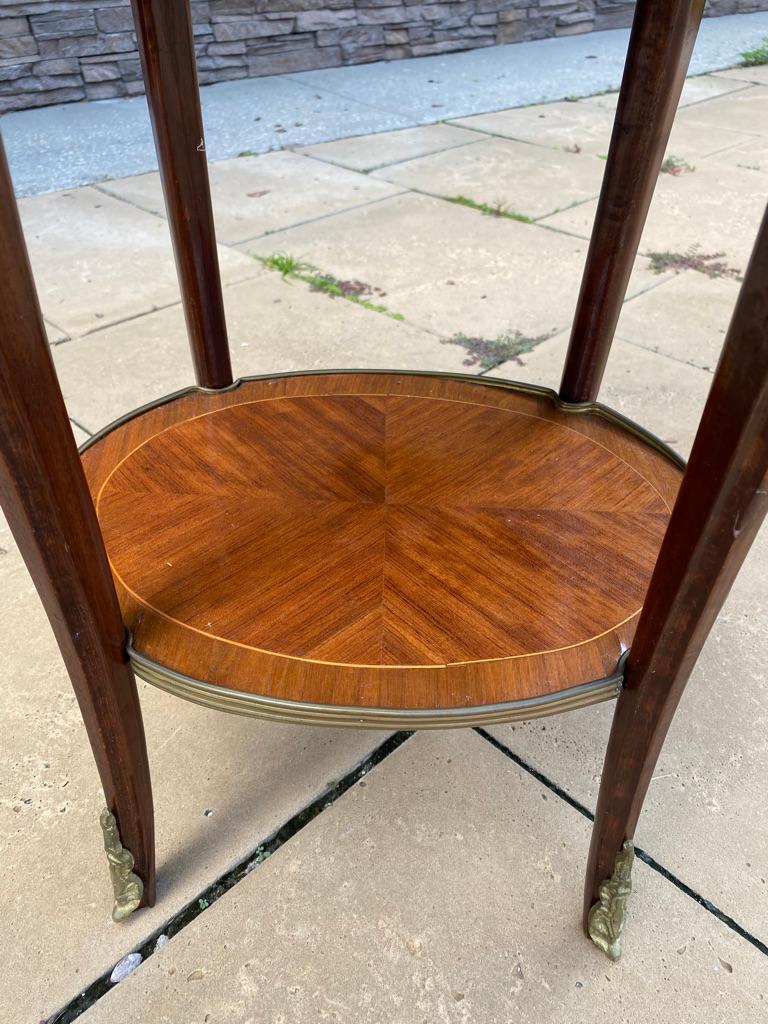 French Petite Oval Side Table For Sale 1