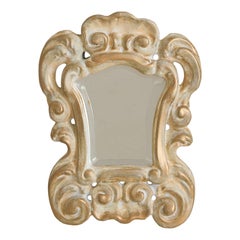 French Petite Plaster Wall Mirror, 1940s - 2 Available