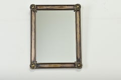 French Petite Silver Plate Mirror