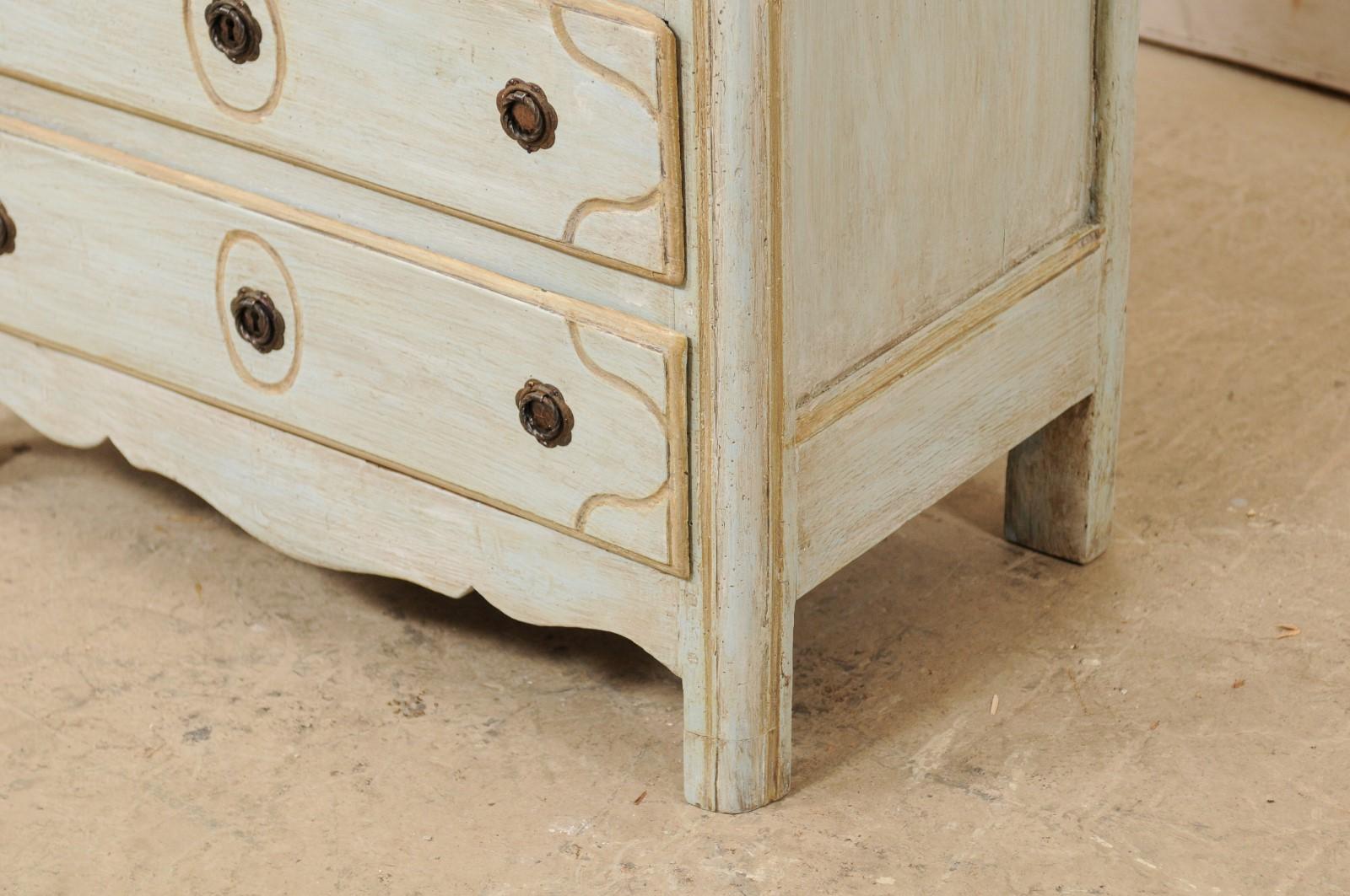 French Petite-Sized Commode in Pale Blue from the Turn of the 18th & 19th C. 1