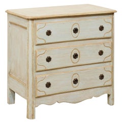 French Petite-Sized Commode in Pale Blue from the Turn of the 18th & 19th C.