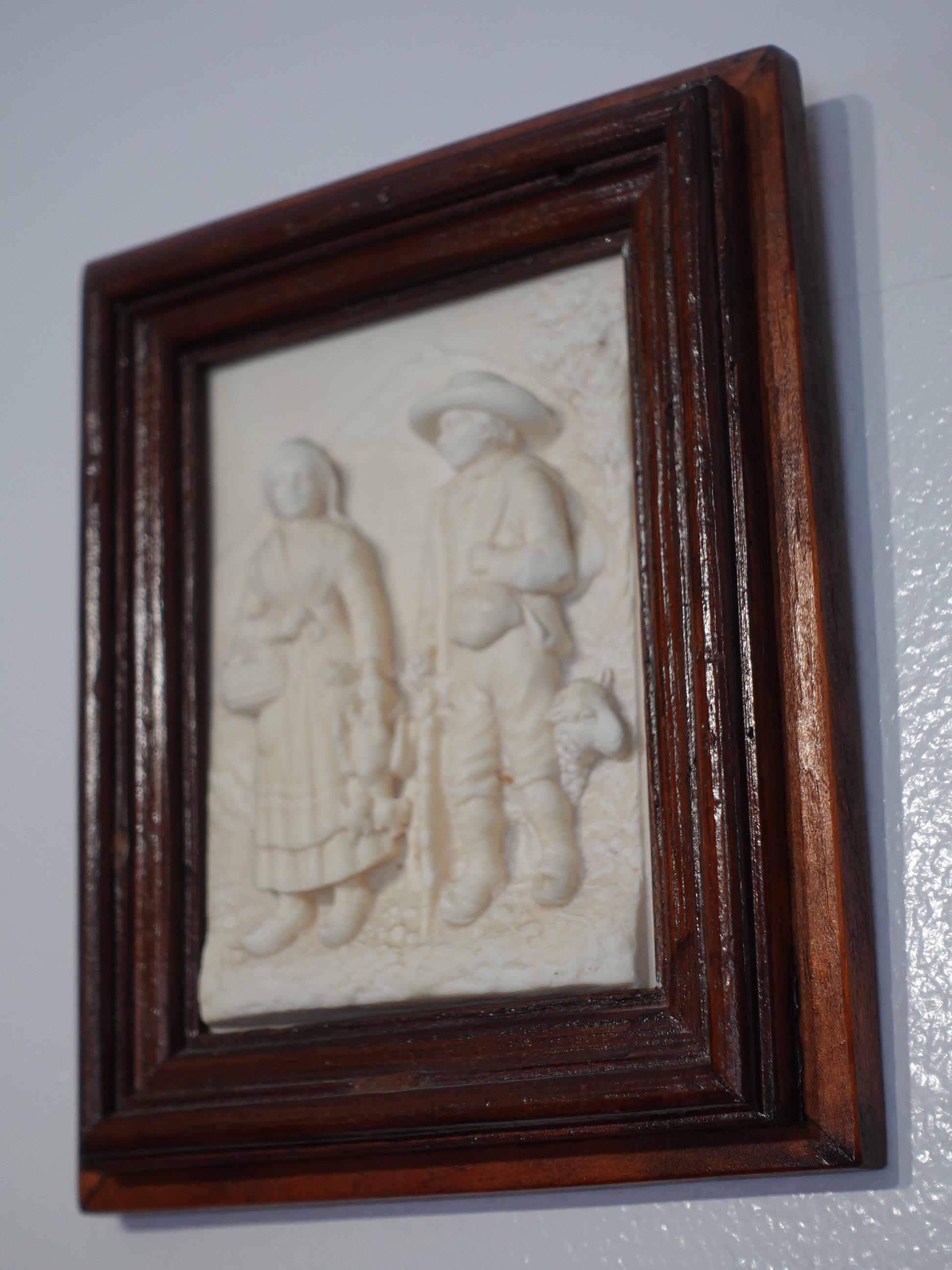 Hand-Carved French Petrified Limestone Bas Relief Sculpture For Sale