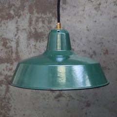 Ciondolo industriale francese in smalto verde petrolio di Sammode, Francia