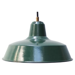 Colgante de fábrica industrial francés de esmalte verde petróleo de Sammode, Francia