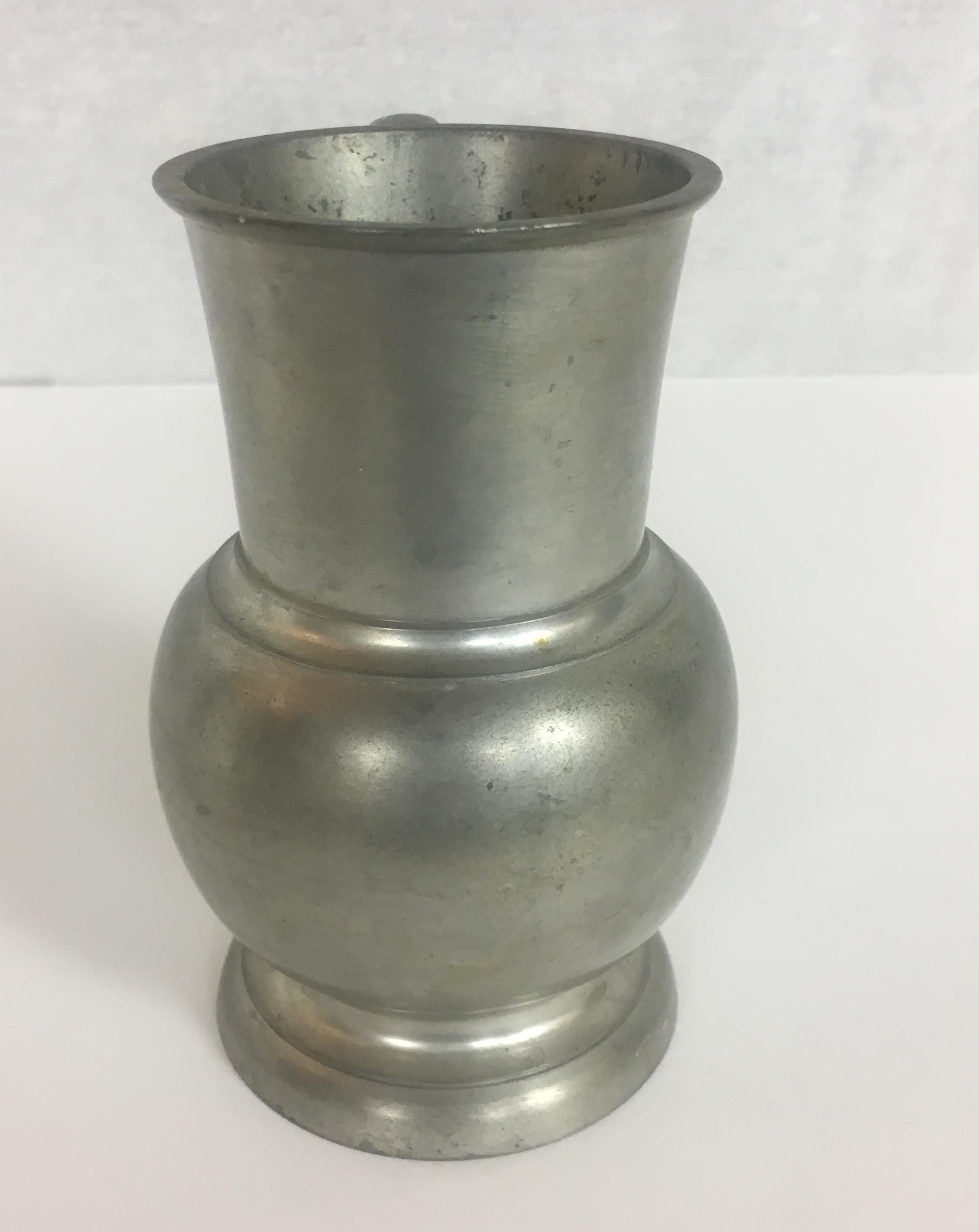 French Pewter Flagon or Tankard Stamped, 20th Century at 1stDibs