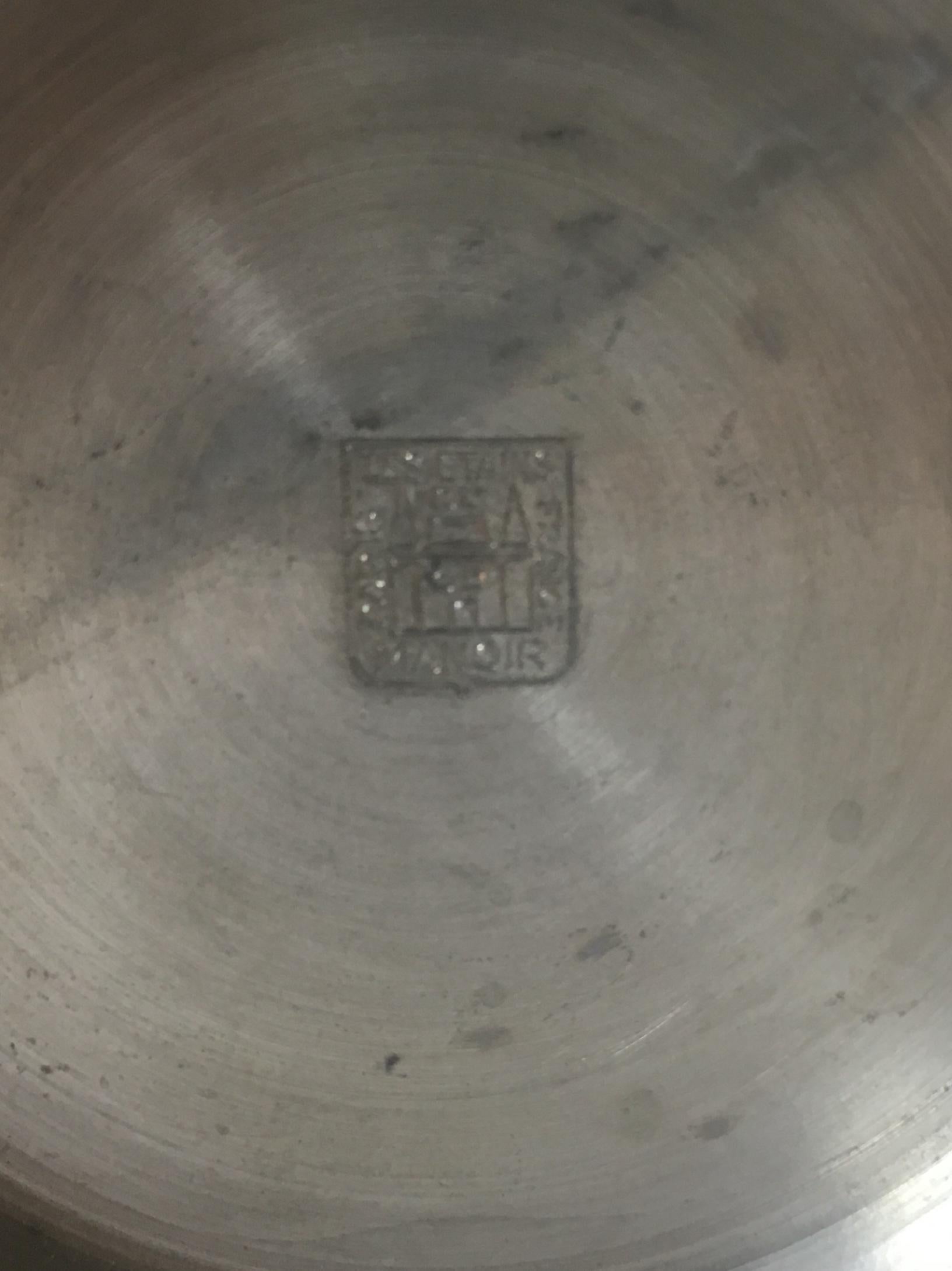 French Pewter Flagon or Tankard Stamped, 20th Century at 1stDibs