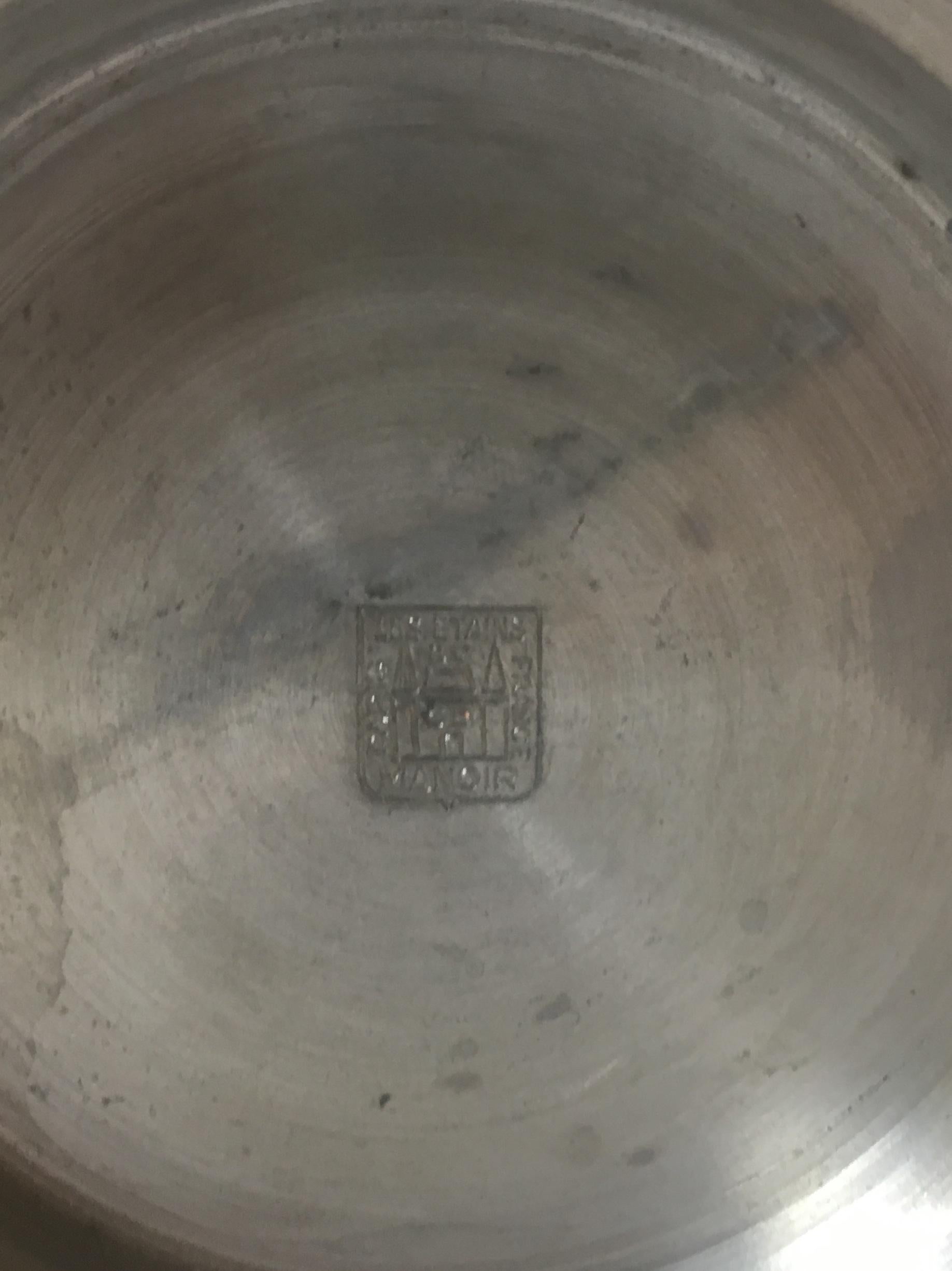 French Pewter Flagon or Tankard Stamped, 20th Century at 1stDibs